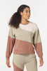 Asymmetric Long Sleeve Crew: Oatmilk / Linen / Mocha *Restocks in March