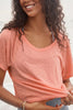 Signature High Low Cropped Tee - Peach Blush