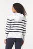 Elite Hoodie - White / Navy Stripe *Preorder now with 10% discount - February Delivery