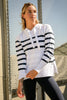 Elite Hoodie - White / Navy Stripe *Preorder now with 10% discount - February Delivery