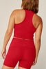 Powerbeyond Intensity Racerback Cropped Tank - Retro Red