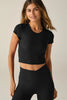 Let Go Twist Back Cropped Tank - Darkest Night