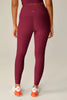 High Waisted Midi Leggings - Bordeaux