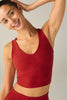 Good Day Cropped Tank - Ruby Red