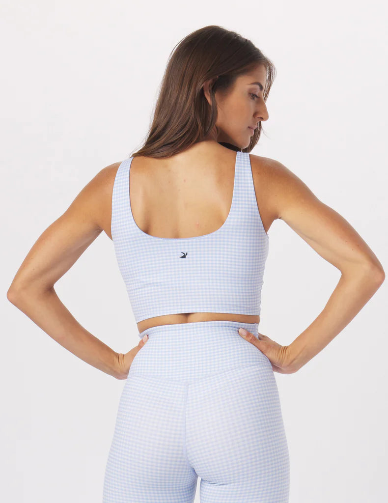 Sculpt Tank - Ice Blue / Oatmilk Gingham – OMgoing